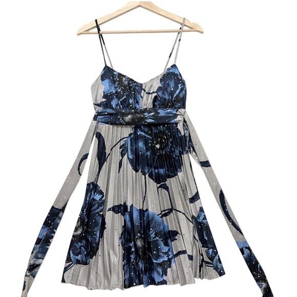 B. Darlin Dresses & Skirts - Y2K Babydoll Dress 5/6 Blue Black Celestial Fairycore Pleated‎ XS/S Prom Dance